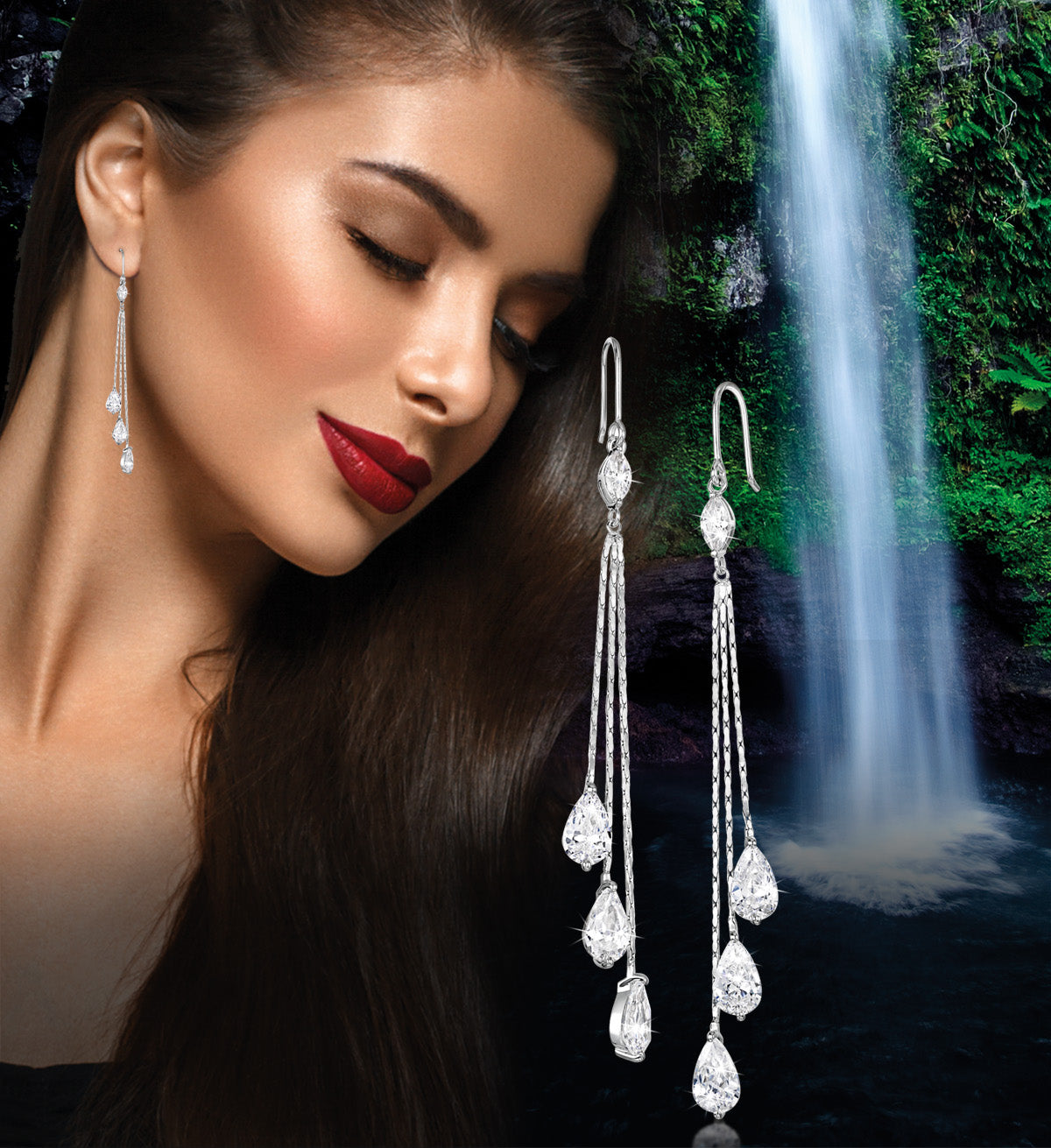 Funkelnder Glanz - Diamonisse Tropfen Ohrringe