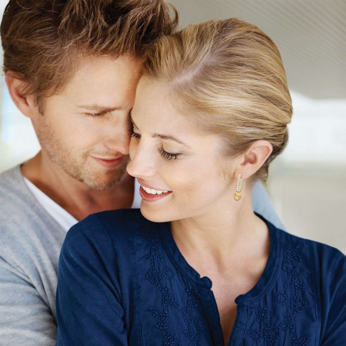 Funkelnde Herzen - Diamant Ohrhänger