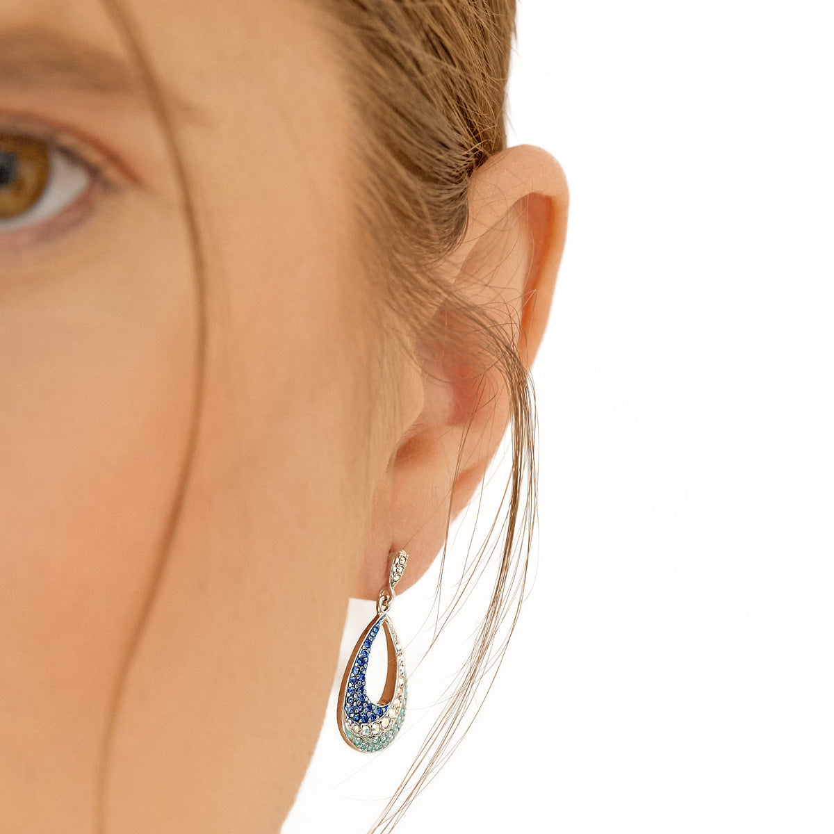 Welle der Liebe - Kristall Ohrhänger