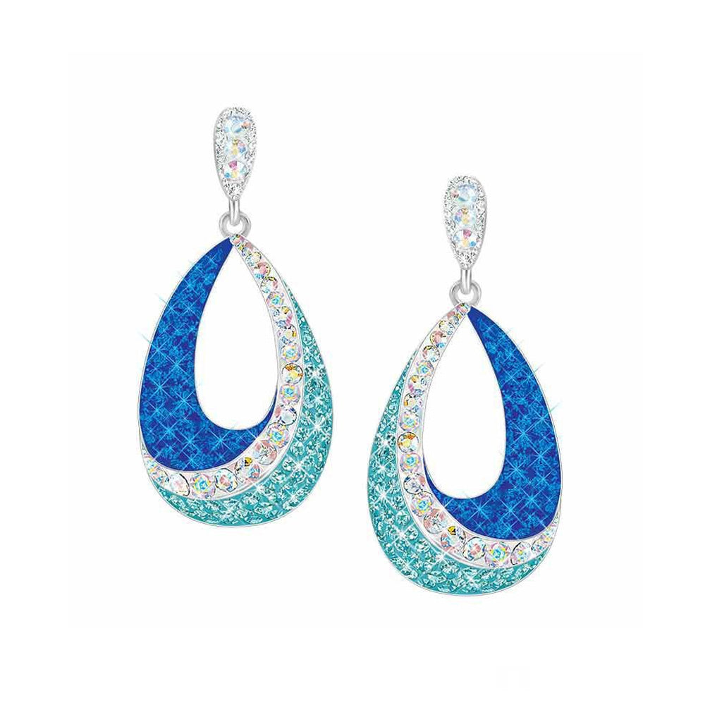 Welle der Liebe - Kristall Ohrhänger