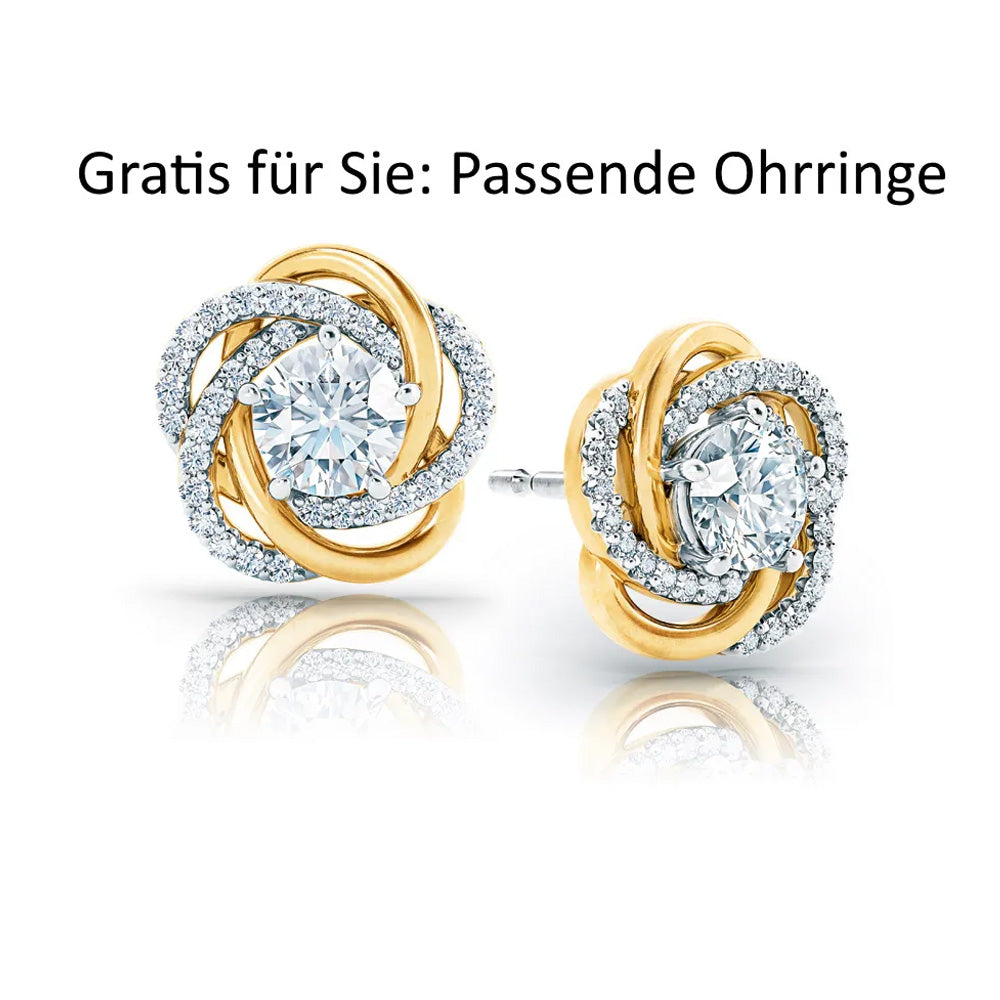 Liebesknoten Diamonisse Anhänger mit GRATIS Ohrringen