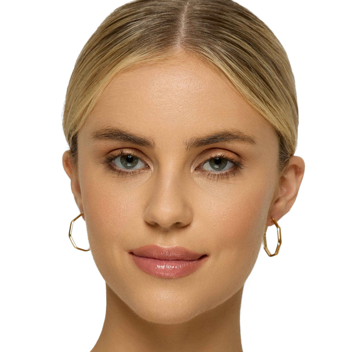 Rotunda Oktagon Sterling Silber Creolen